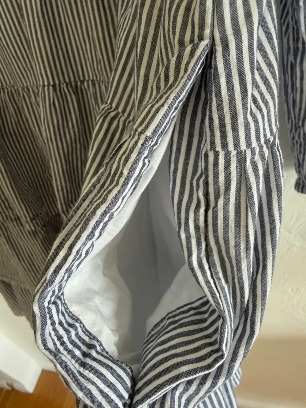 J. Crew Striped Long-Sleeve Tiered Mini Dress Size 12